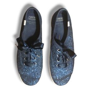 Pre-loved Keds x kate spade Champion Blue Glitter Sneakers, Size 8.5